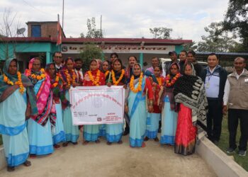 बुद्धभुमि नगरपालिकामा महिला स्वास्थ्य स्वायंसेविकालाई प्रोत्सहित गर्न सम्मान