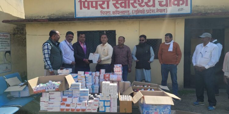 पिपरा स्वास्थ्य चौकीलाई स्वास्थ्य सामाग्री सहयोग