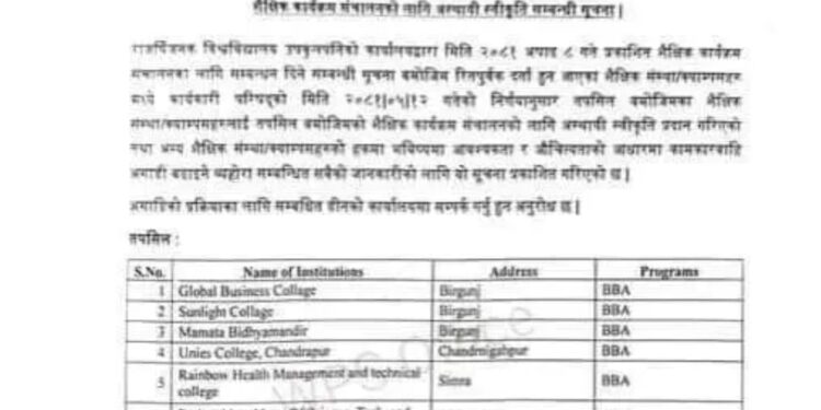 बरियारपट्टी गाउँपालिका बासिको क्याम्पस खोल्ने सपना पुरा